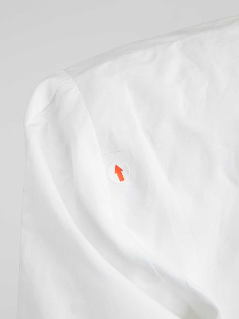 Marni S/S13 Weiße langärmlige Bluse mit weißem Ausschnitt und Krawatte Größe L im Angebot 2