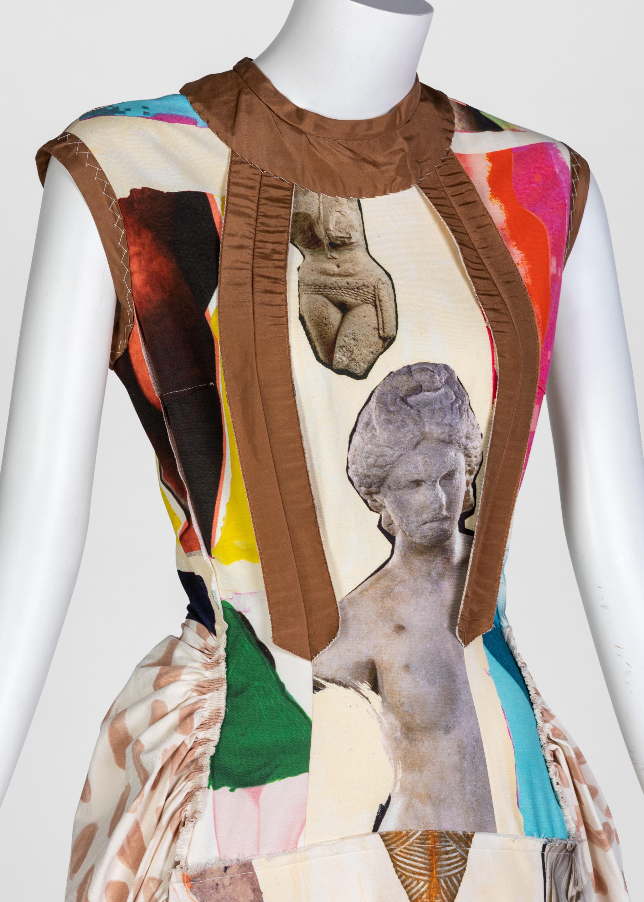 Women's Marni Sculptural cotton Canvas Venus Print Dress Runway, 2019