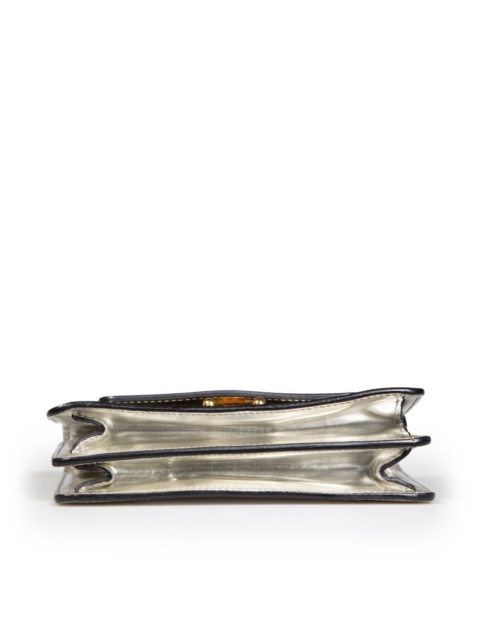 Women's Marni Silver Leather Mini Trunk Clutch