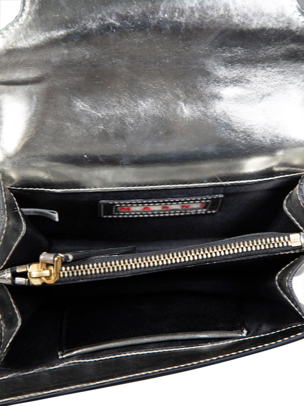 Marni Silver Leather Mini Trunk Clutch 1