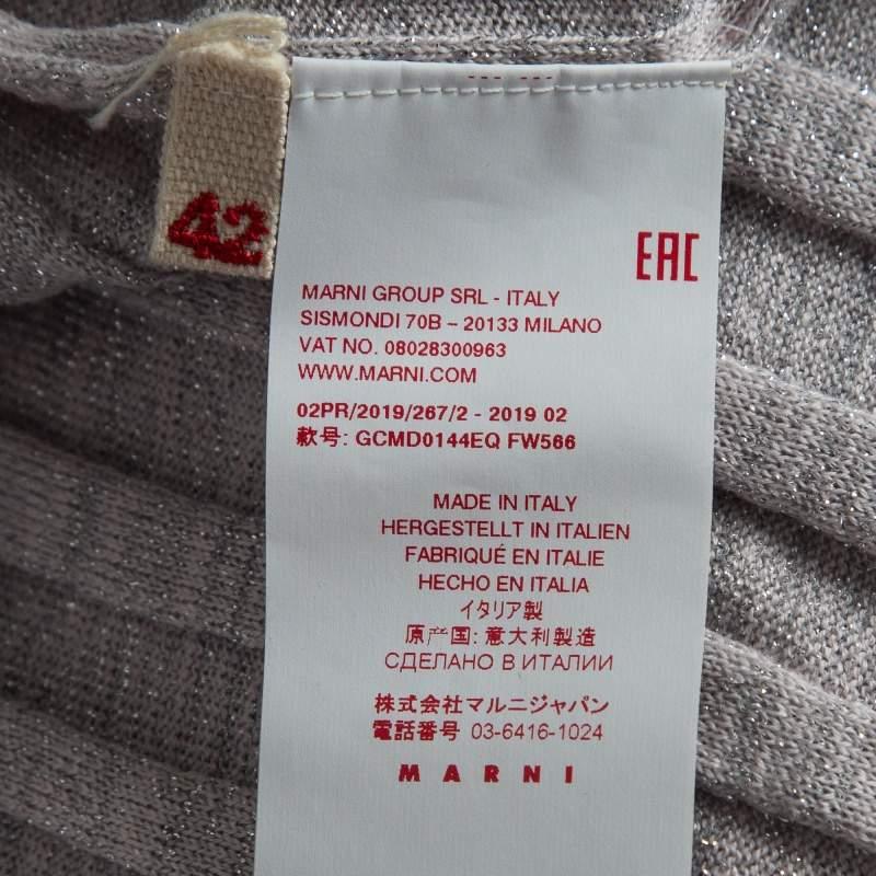 Donna Marni Silver - Top a collo alto in maglia lurex - M. I. in vendita