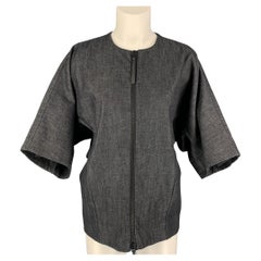 MARNI Size 0 Indigo Cotton Dolman Sleeve Jacket