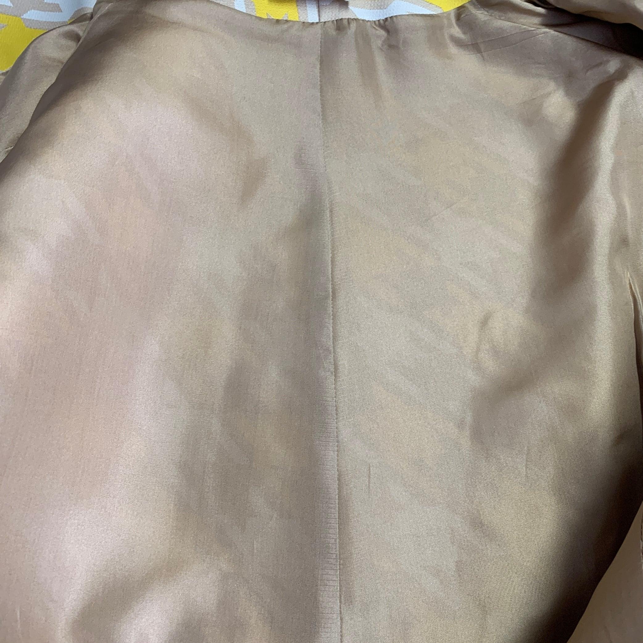 Marni taglia 10 Giallo Beige Poliestere pied de poule con bottoni nascosti Giacca Blazer in vendita 2
