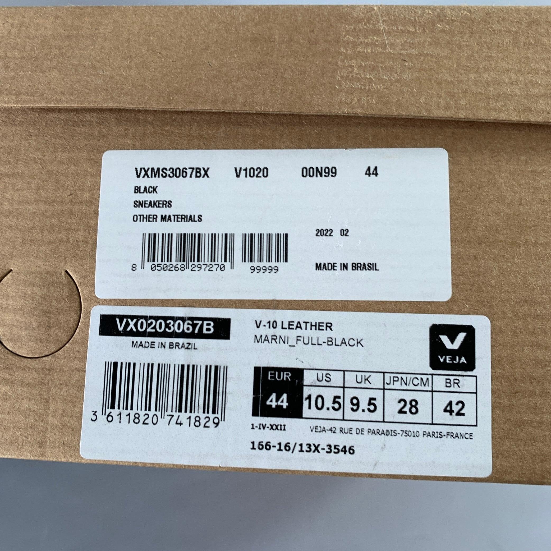 MARNI Size 10.5 White Black Scribble Leather Low Top Sneakers For Sale 5