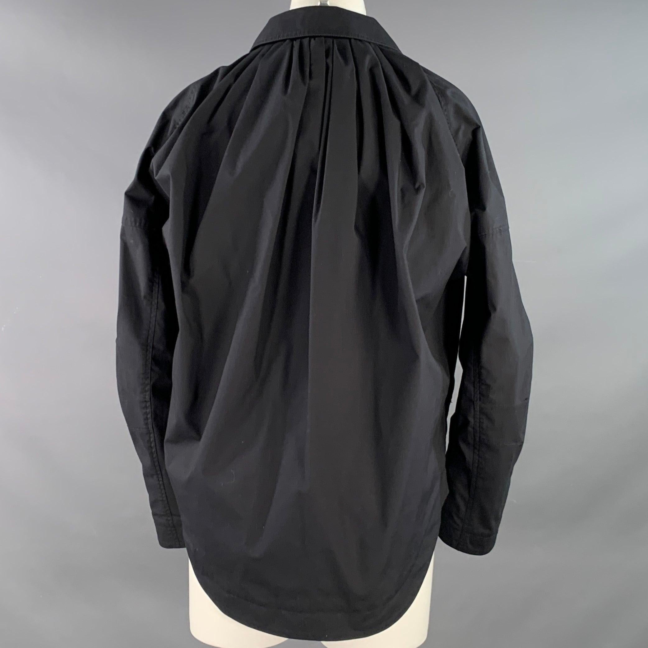 Women's MARNI Size 2 Black Polyester Blend Zip Up Jacket Blazer For Sale