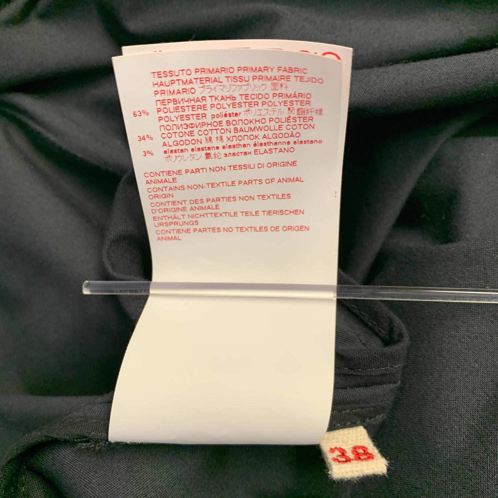 MARNI Size 2 Black Polyester Blend Zip Up Jacket Blazer For Sale 5