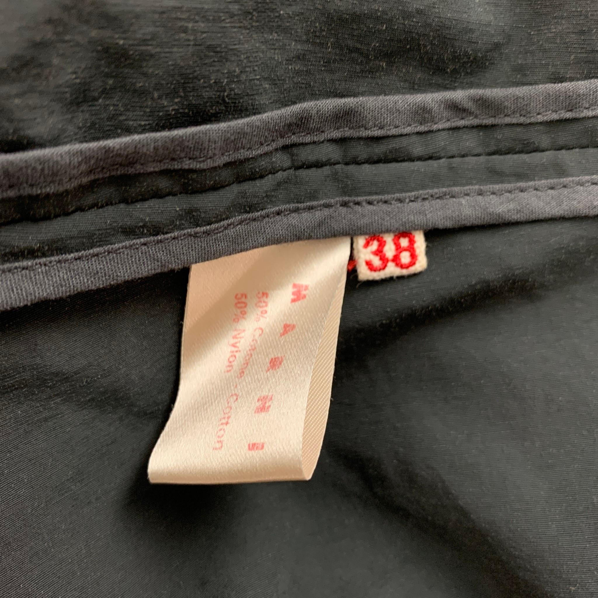 Women's MARNI Size 2 Slate Cotton Nylon Hidden Snaps Cropped Jacket