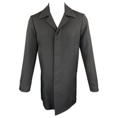 MARNI Size 34 Black Wool Hidden Buttons Coat