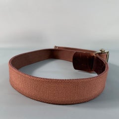 MARNI Taille 34 Ceinture en cuir et coton marron