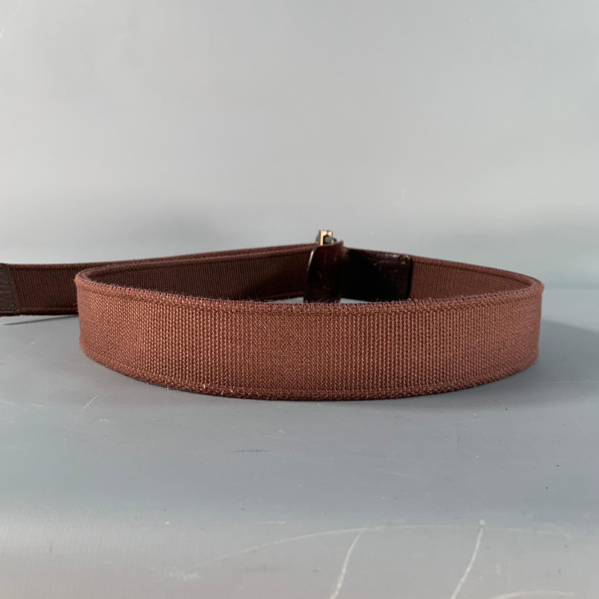 Marrone Marni Taglia 34 Cintura in pelle marrone e cotone in vendita
