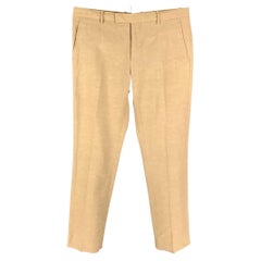 MARNI Size 34 Tan Nylon Blend Button Fly Dress Pants