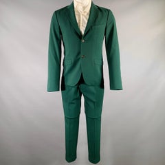 MARNI Size 38 Green Wool Blend Notch Lapel Suit