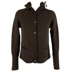 MARNI Size 4 Brown Wool & Cashmere Solid Cardigan