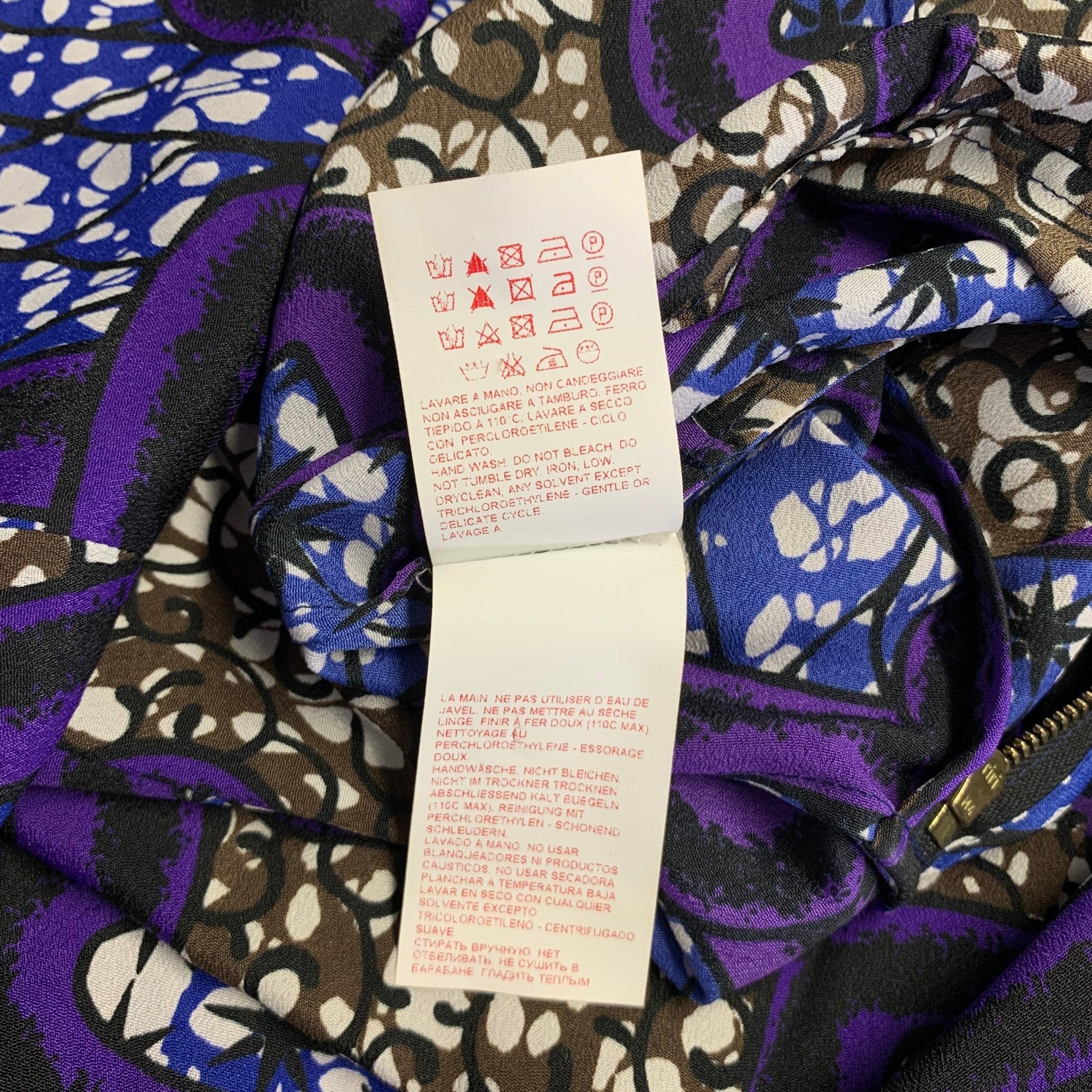 MARNI Größe 4 Mehrfarbig Polyester Abstrakt 3/4 Ärmel Kleid im Angebot 2