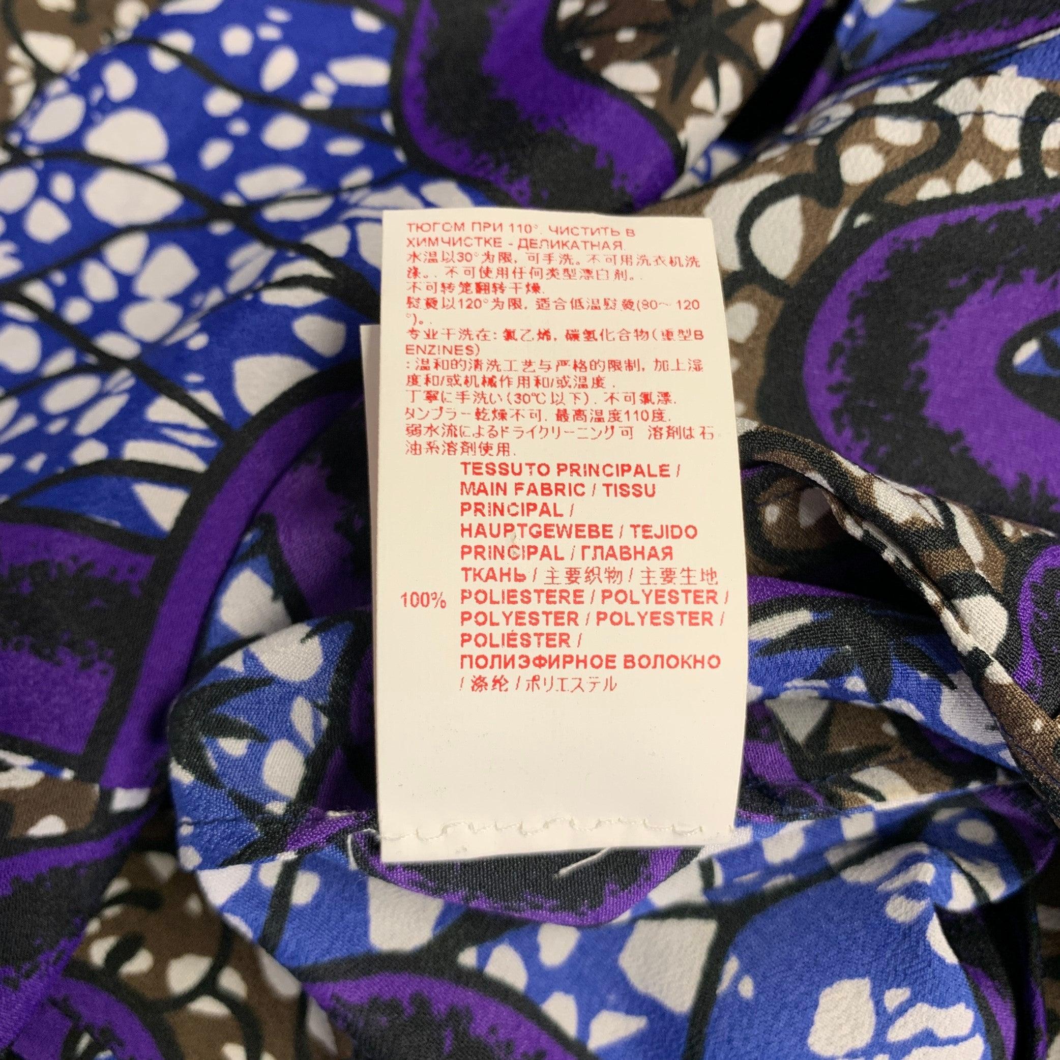 MARNI Größe 4 Mehrfarbig Polyester Abstrakt 3/4 Ärmel Kleid im Angebot 3