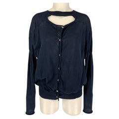 MARNI Size 4 Navy Cotton Dolman Sleeve Pullover