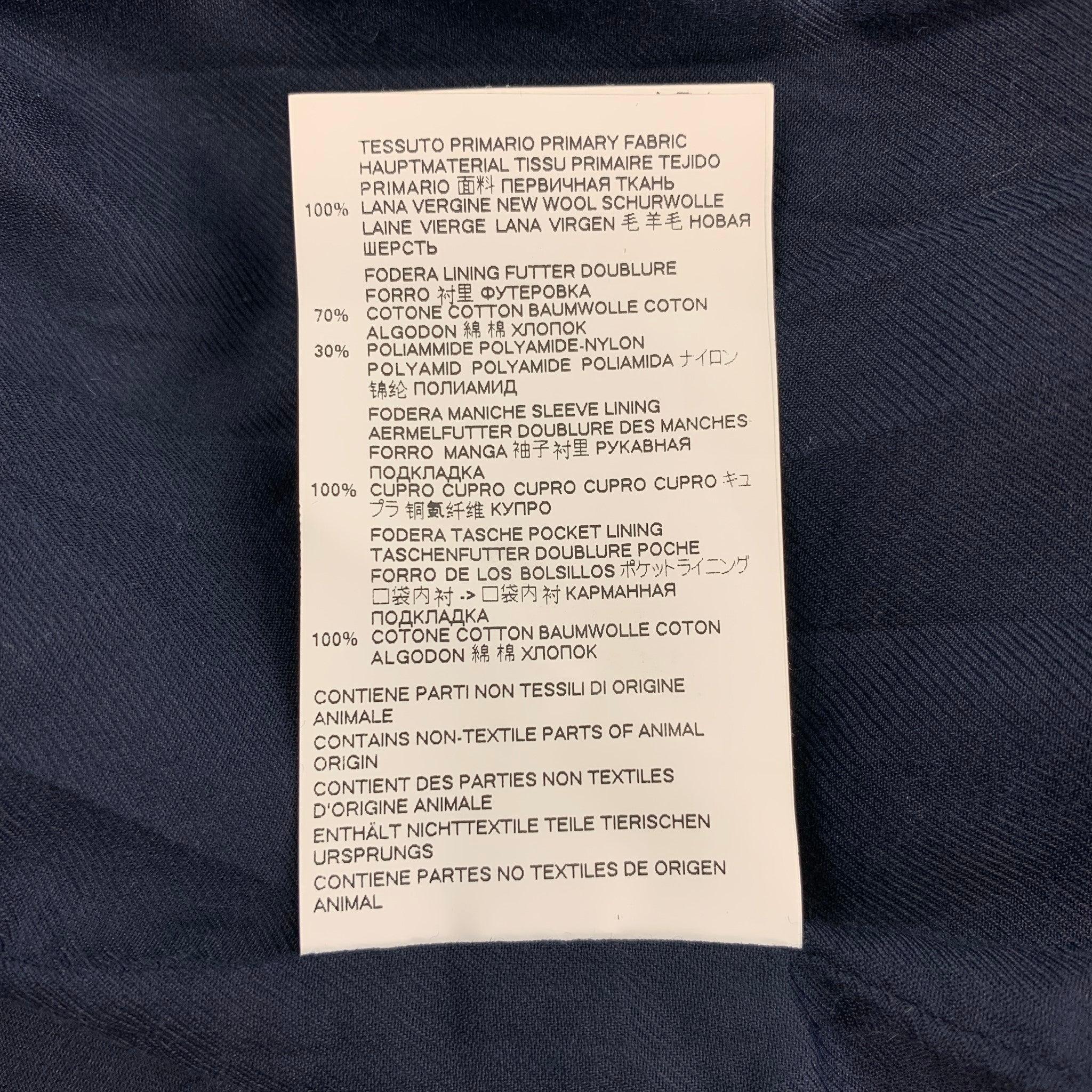 MARNI Size 40 Navy Wool Notch Lapel Sport Coat For Sale 2