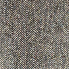 MARNI Size 42 Black Grey Herringbone Wool Double Breasted Coat