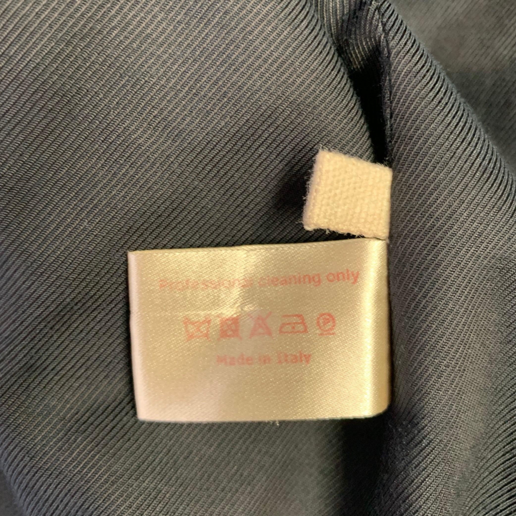 MARNI Taille 42 Manteau à double boutonnage en laine à chevrons gris et noirs en vente 2