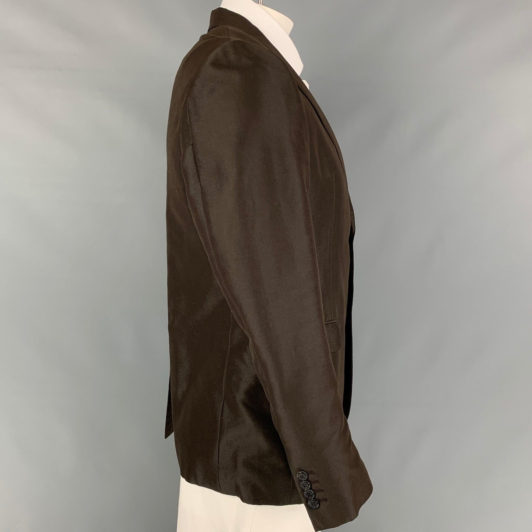 MARNI Size 42 Brown Cotton Polyester Notch Lapel Sport Coat In Good Condition For Sale In San Francisco, CA