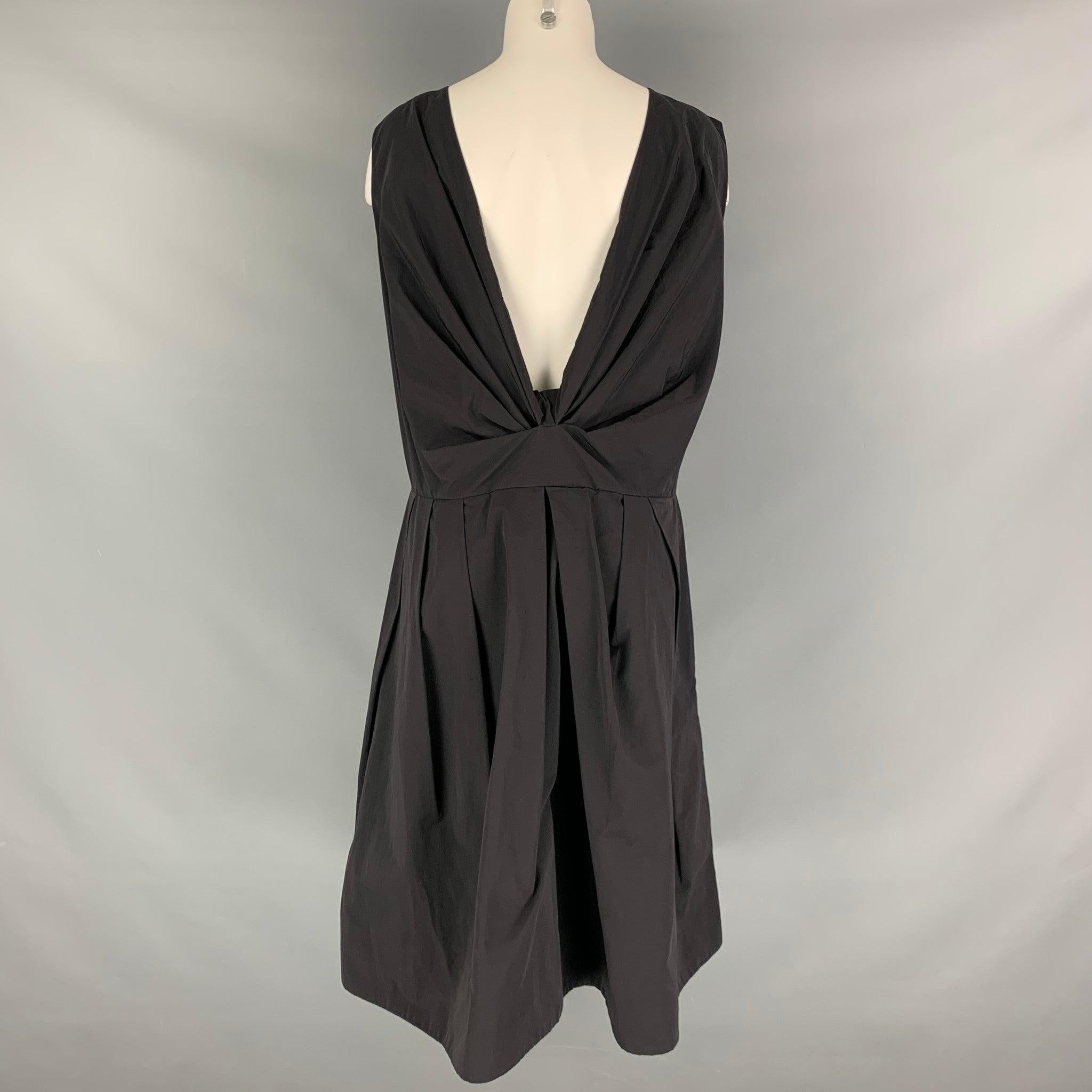 MARNI Size 6 Black Cotton Nylon Sleeveless Dress In Excellent Condition For Sale In San Francisco, CA