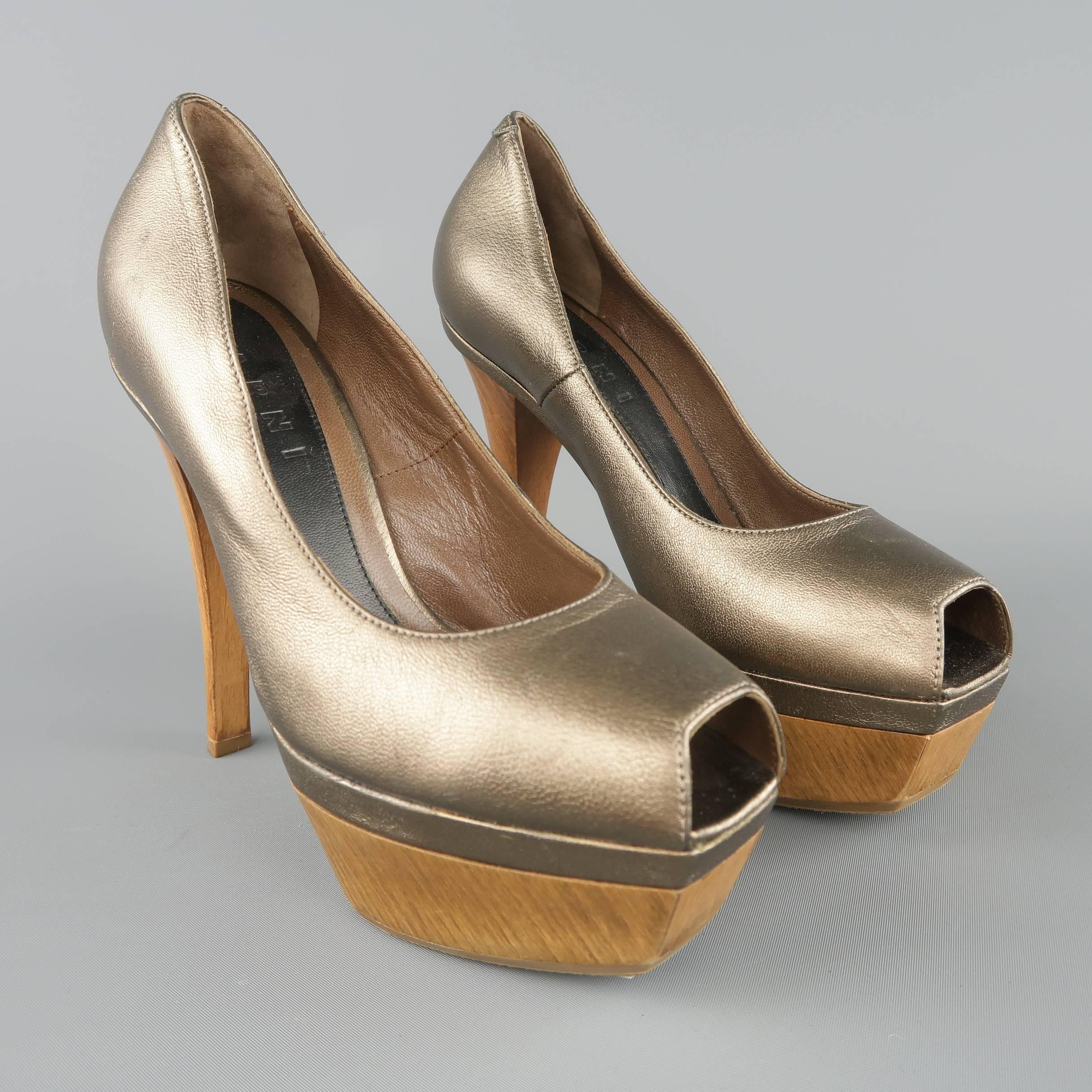 taupe leather pumps