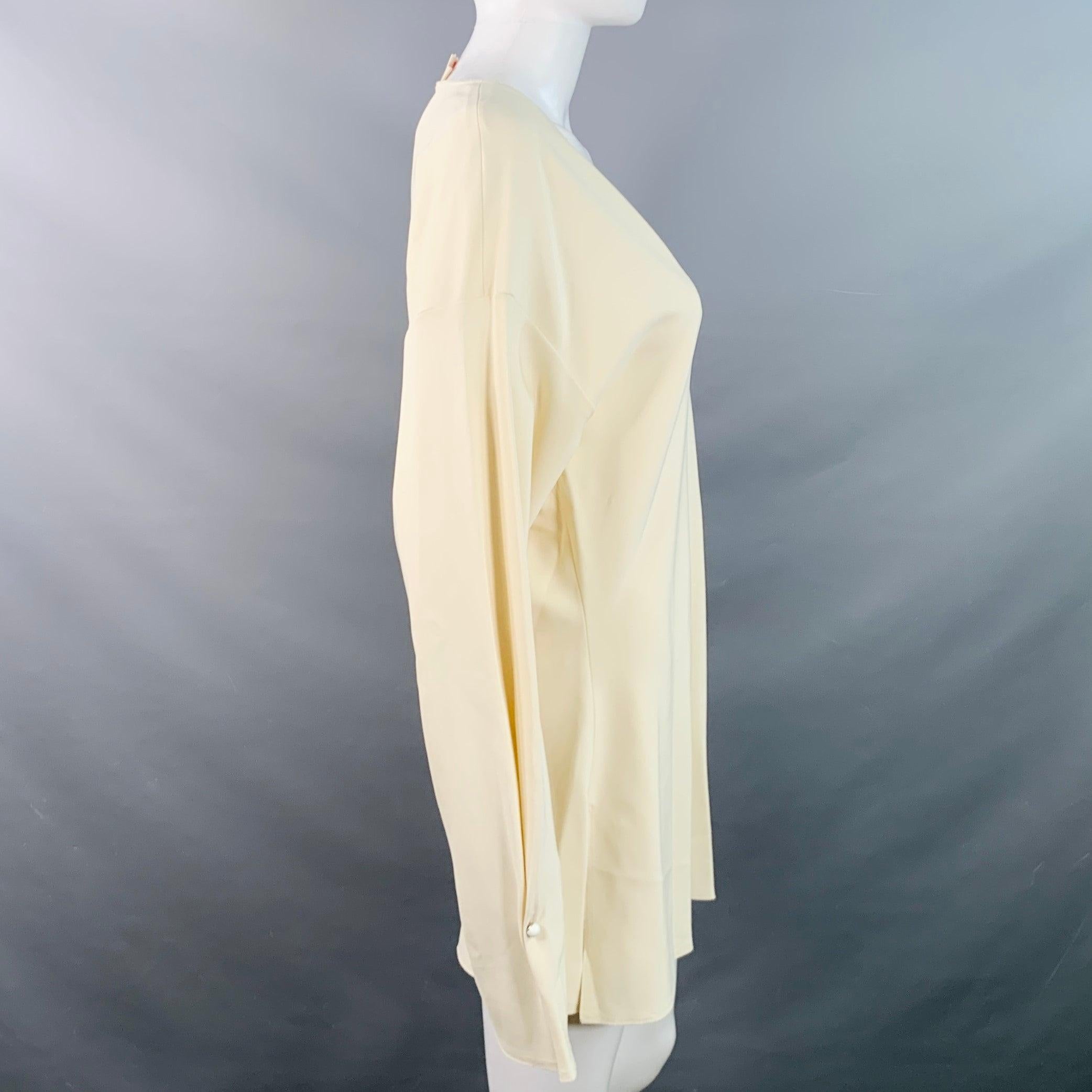 Beige MARNI Taille M Chemisier à manches longues et col V en mélange de viscose beige en vente