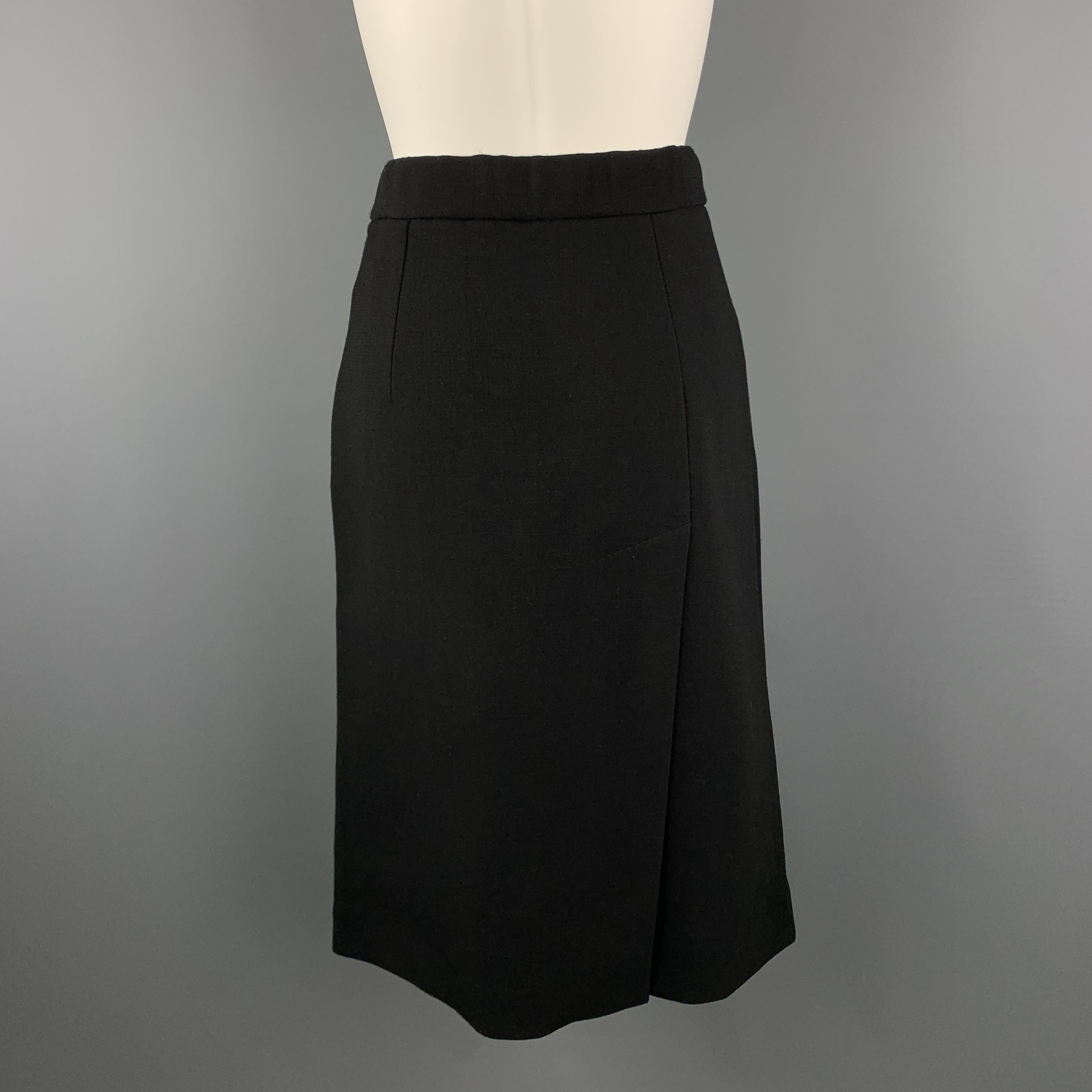 black a line wool skirt