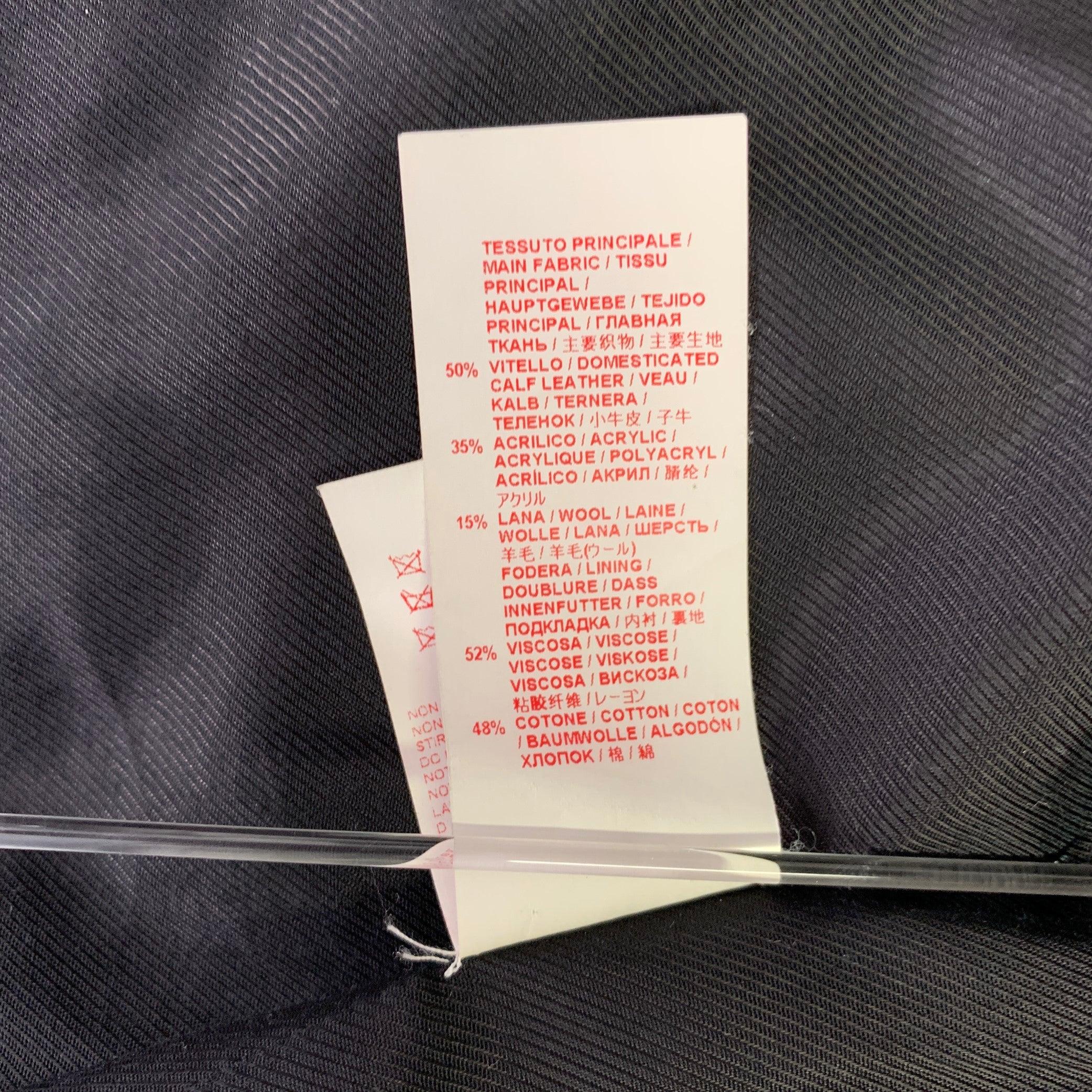 MARNI Talla S Chaqueta de motociclista de mezcla de acrílico y ante negro en venta 6