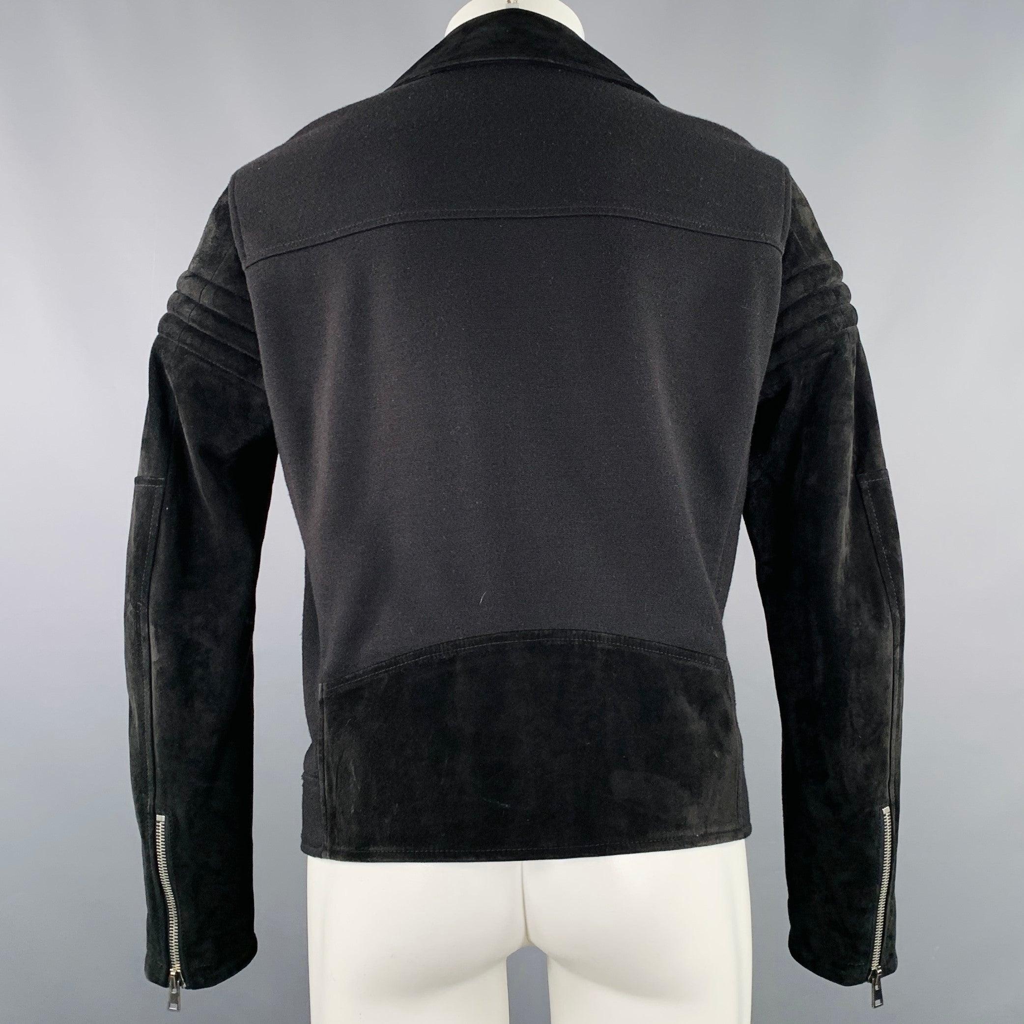 MARNI Talla S Chaqueta de motociclista de mezcla de acrílico y ante negro Negro en venta