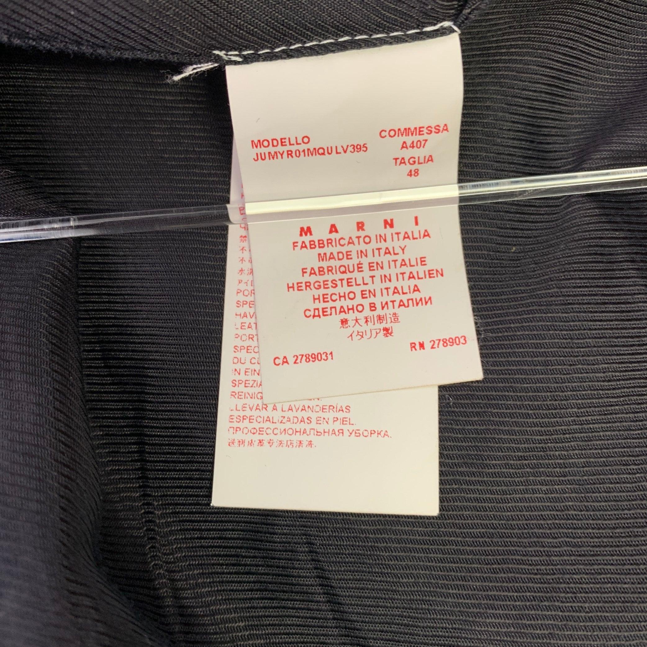 MARNI Talla S Chaqueta de motociclista de mezcla de acrílico y ante negro en venta 4
