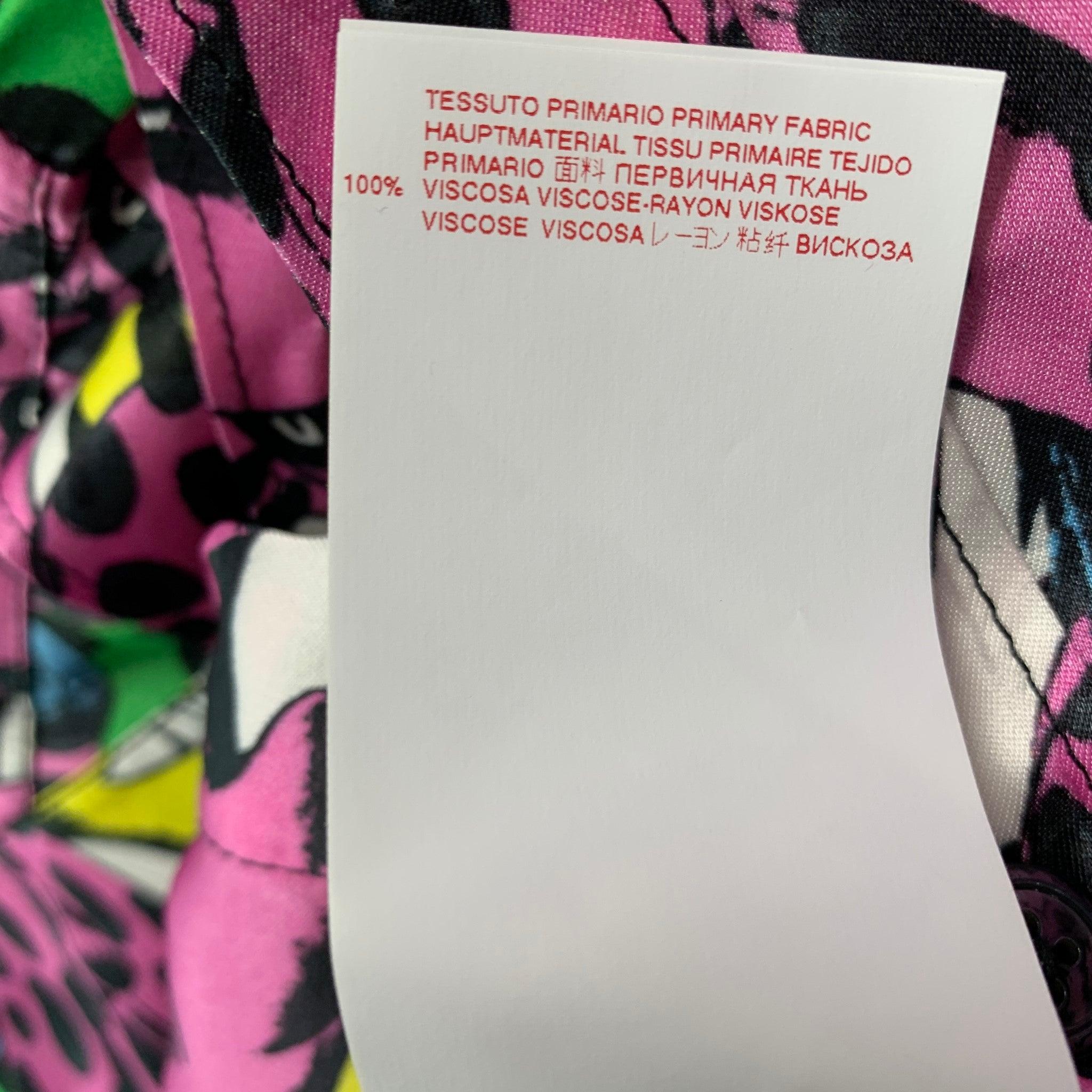 MARNI Größe S Rosa Mehrfarbiges Hemd mit Viskosedruck und Knopfleiste im Angebot 4