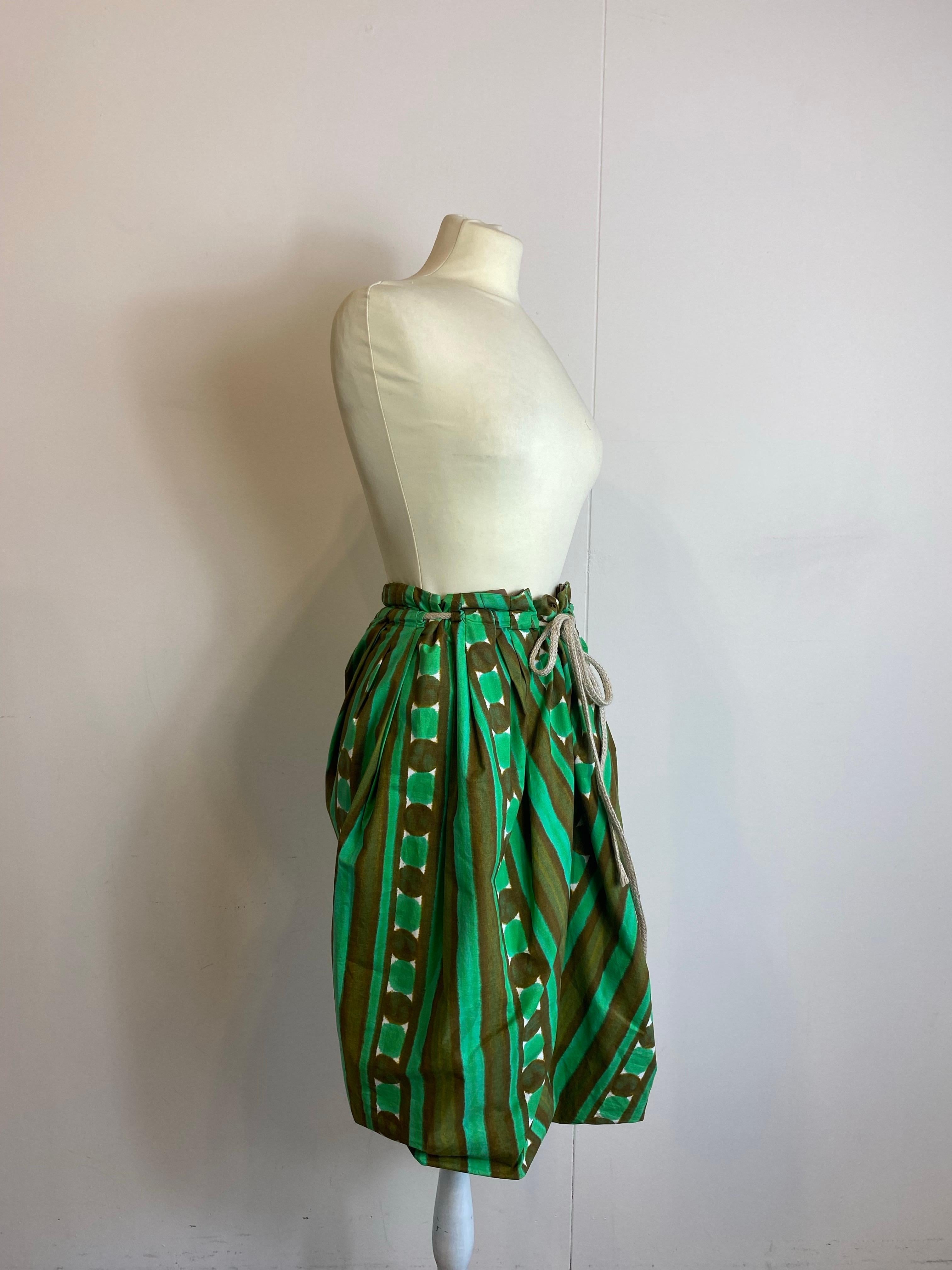 Falda Marni en verde y marrón. en Excelente estado para la venta en Carnate, IT