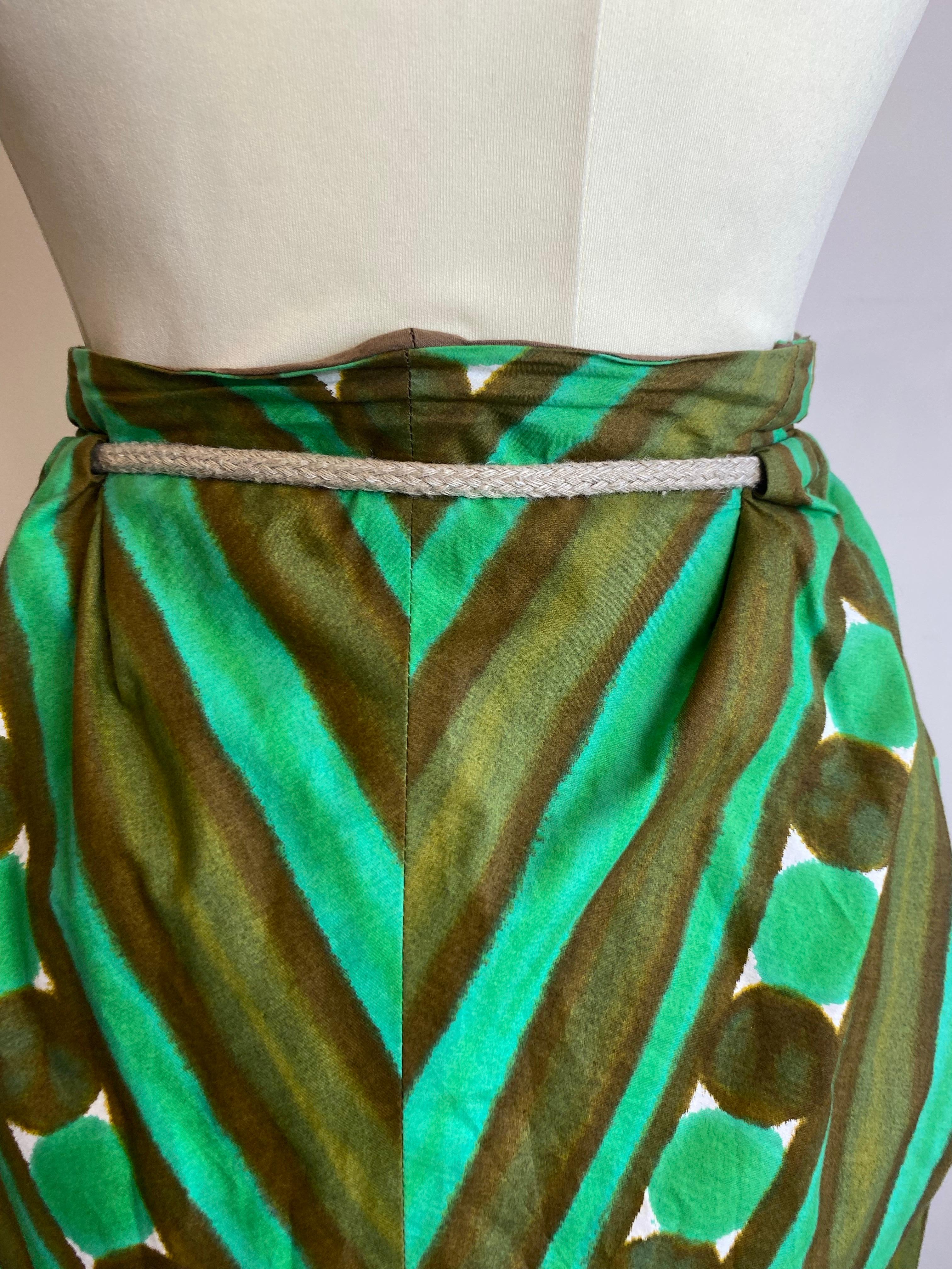 Falda Marni en verde y marrón. en venta 2
