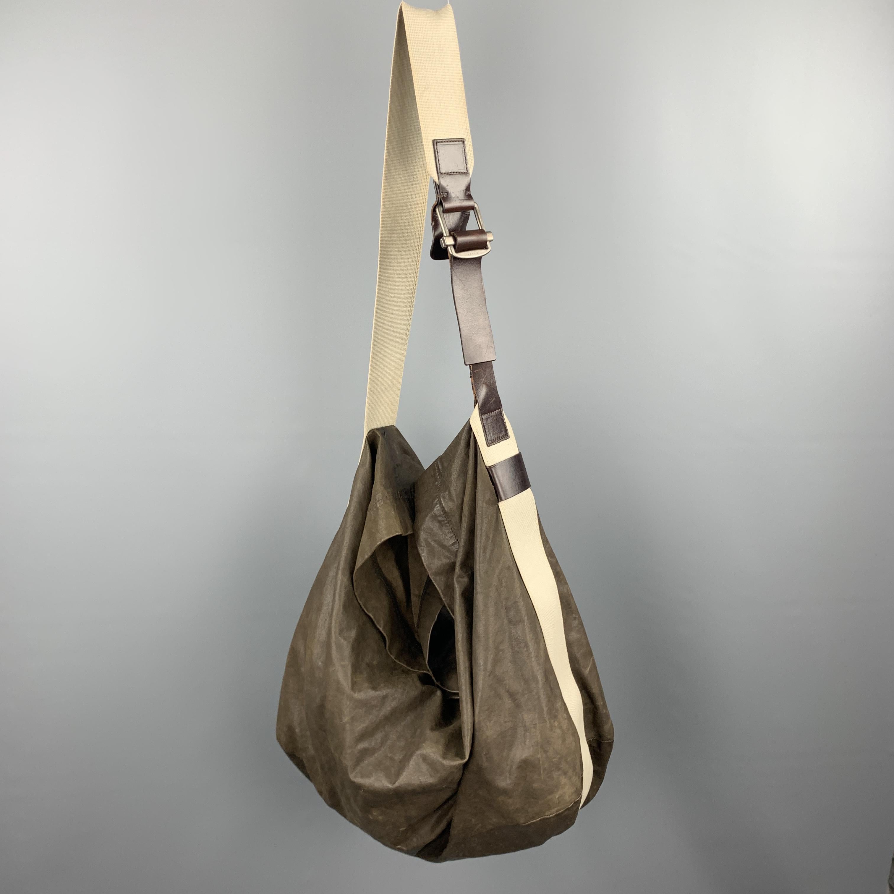 Women's or Men's MARNI Solid Brown Soft Leather Oversized Hobo Shoulder Bag