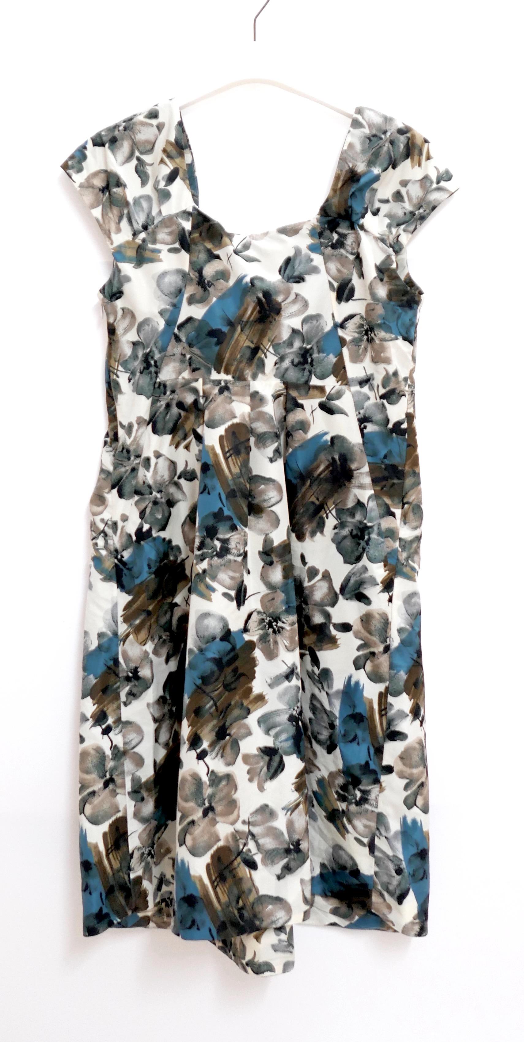 Marni Primavera 2007 Vestido Floral Primrose Azul y Marrón en Nuevo estado para la venta en London, GB