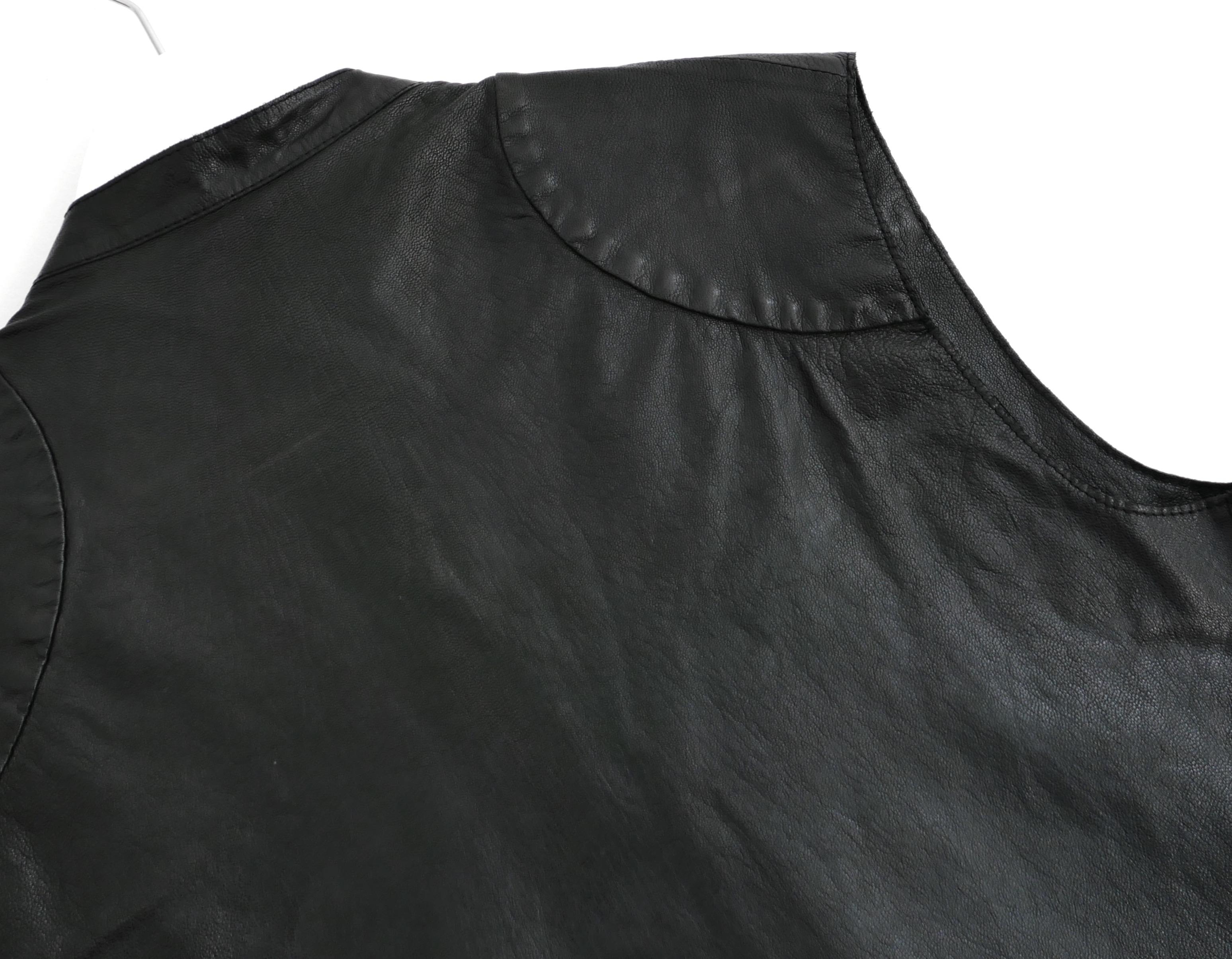 Women's Marni Spring 2010 Leather Sleeveless Cargo Jacket For Sale
