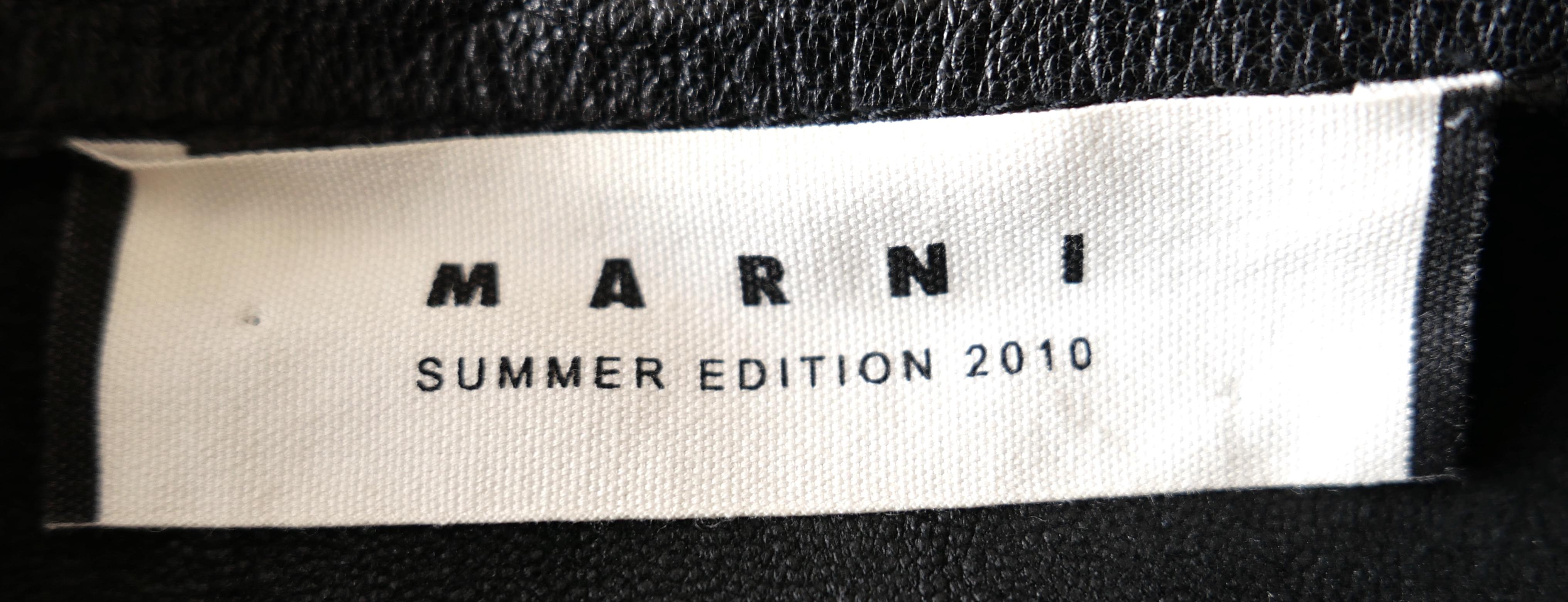 Marni Spring 2010 Leather Sleeveless Cargo Jacket For Sale 2