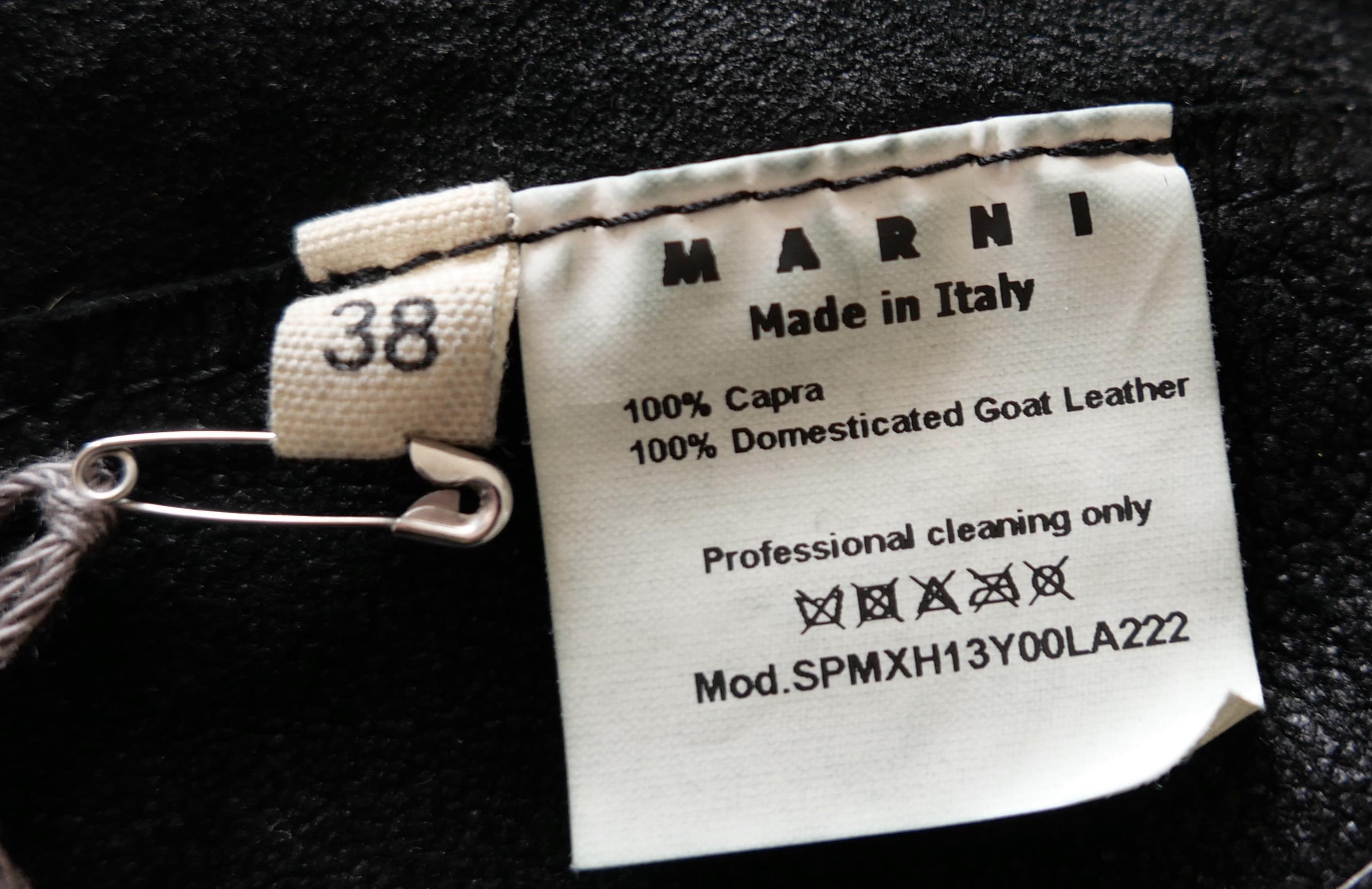 Marni Spring 2010 Leather Sleeveless Cargo Jacket For Sale 3