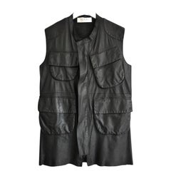 Marni Spring 2010 Leather Sleeveless Cargo Jacket