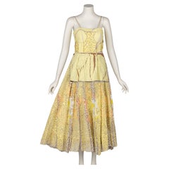 Used Marni Spring 2019 Runway Yellow Sequins Sleeveless Dress