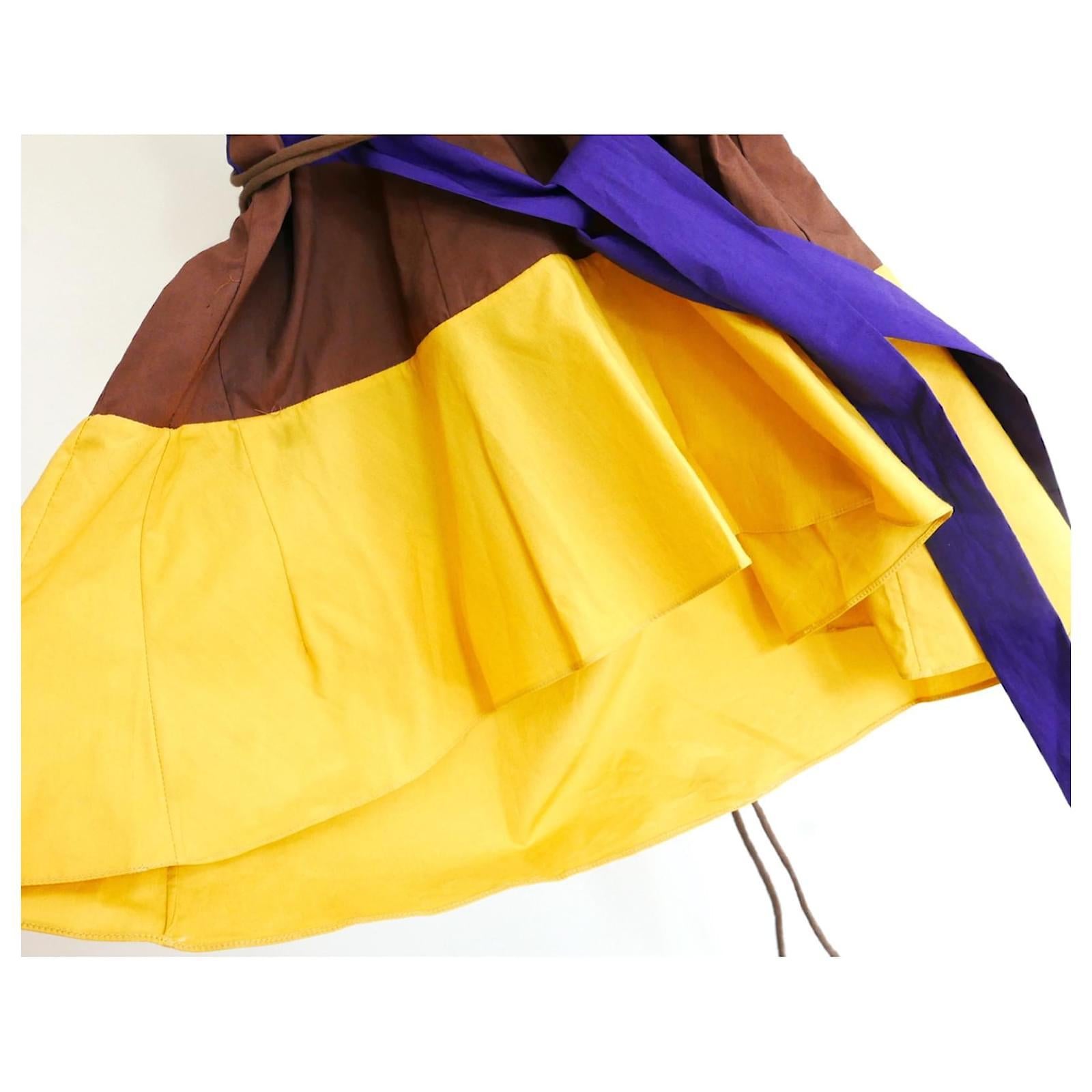 Marni SS06 Top Embellecedor Bloque de Color Marrón en venta