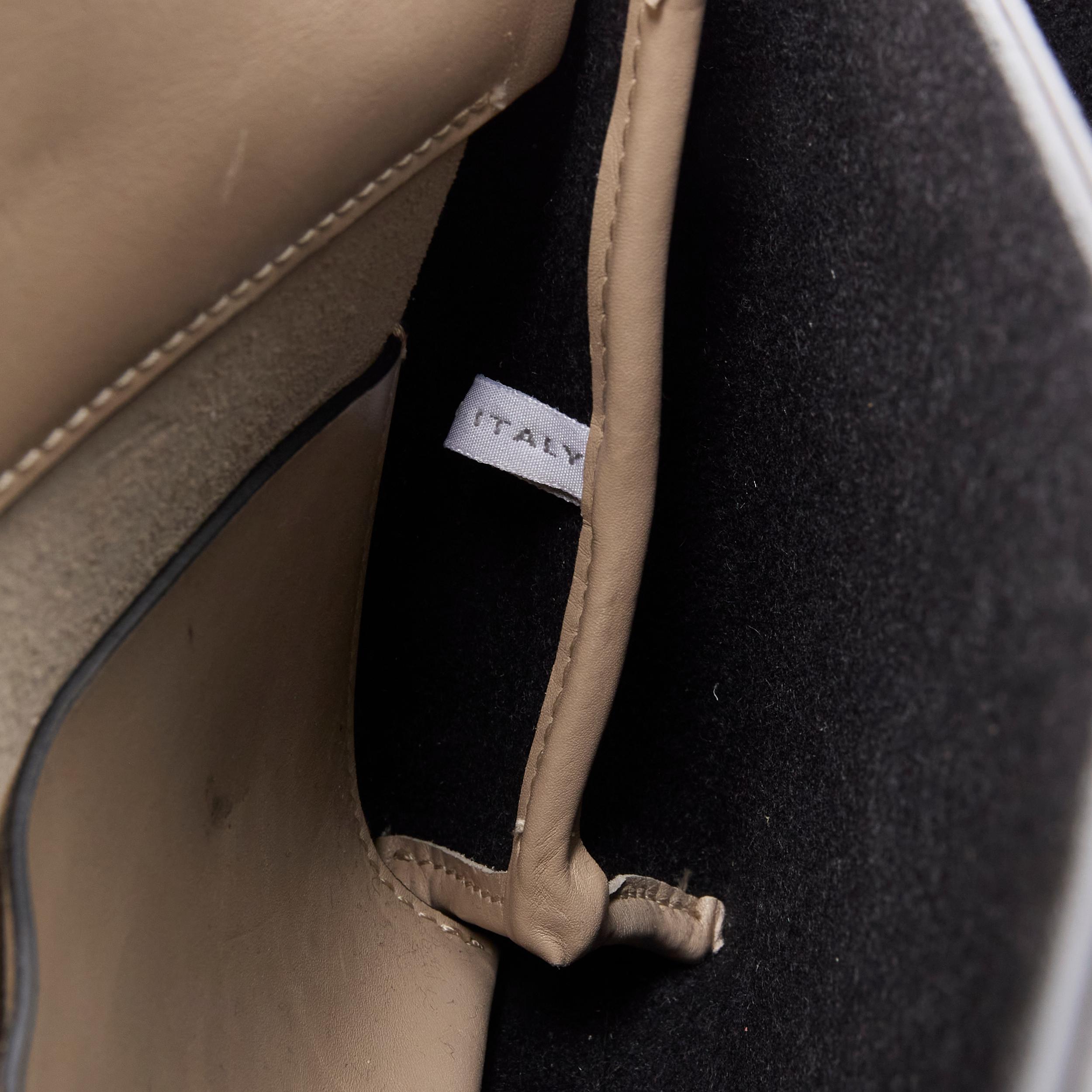 MARNI stone grey black clasp lock flap top handle crossbody satchel bag 3