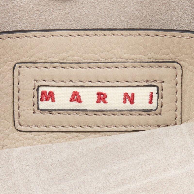 MARNI stone grey silver lock dual zip pouch chain sport strap crossbody bag For Sale 7
