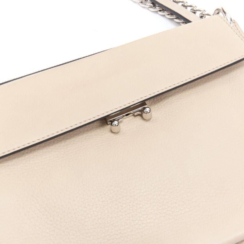 MARNI stone grey silver lock dual zip pouch chain sport strap crossbody bag For Sale 2