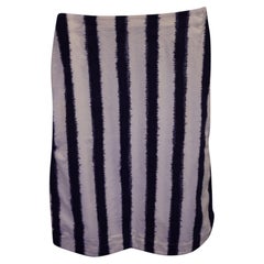 Marni Striped Skirt in Blue Cotton