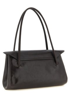 Marni Structured Calf Leather Shoulder Bag — Black