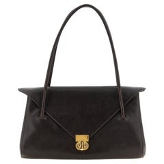 Marni Structured Calf Leather Shoulder Bag — Black