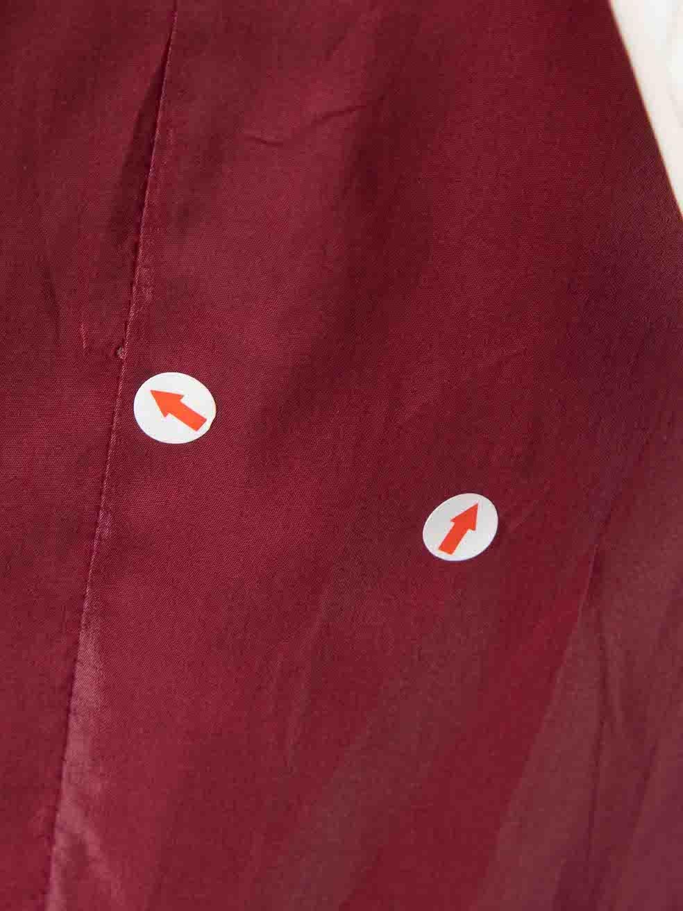 Marni Summer 2010 Burgundy Drape Detail Skirt Size S In Good Condition For Sale In London, GB