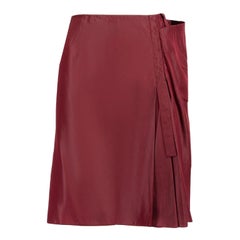 Marni Summer 2010 - Jupe bordeaux avec détail drapé - Taille S